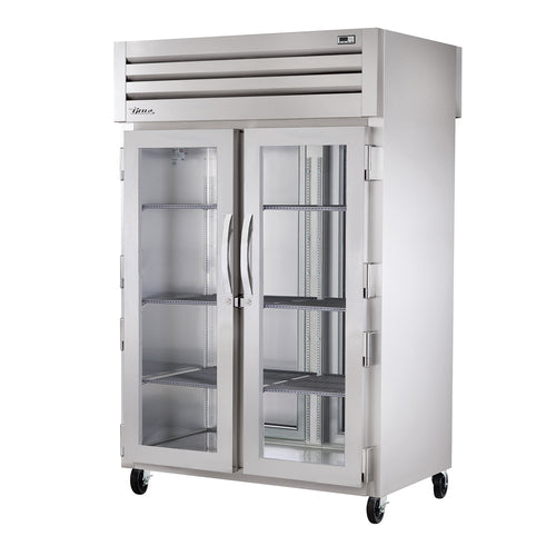 True STG2HPT-2G-2S SPEC SERIESr Heated Cabinet, pass-thru, two-section, (2) glass doors front, (2)