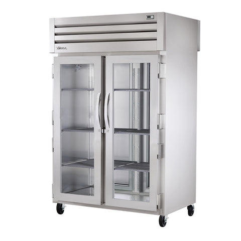 True STG2HPT-2G-2S SPEC SERIESr Heated Cabinet, pass-thru, two-section, (2) glass doors front, (2)