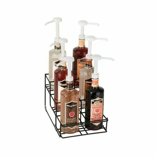 DISPENSE-RITE WR-BOTL-6 bottle organizer with 6 sections and wire rack design