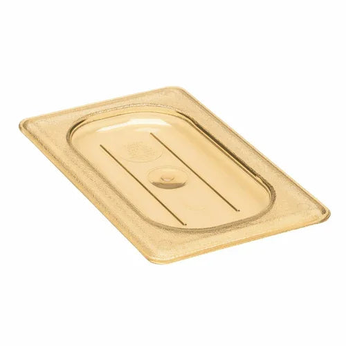 Cambro 90HPC150 | H-Pan Cover | 1/9 Size Flat Non-Stick Amber