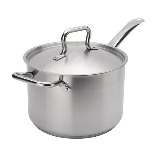 Browne 5734037 Elements Sauce Pan, 7-3/5 qt., 9-2/5 in  dia. x 6-1/2 in H, with self-basting co