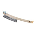 Browne  574260 Brush, 14 in L, includes scraper, 3 x 19 rows of wire bristles, wood handle