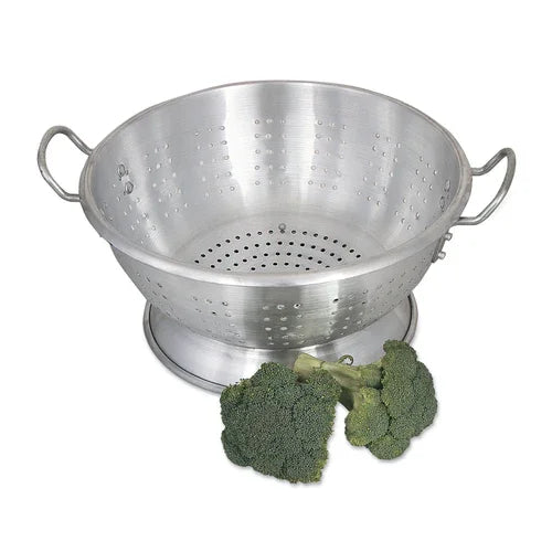 Browne 5811616 Colander, 15.1 qt., 16 in  dia. x 7-1/4 in  deep, 3/16 in  holes, riveted handle