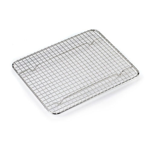 Browne 575537 Pan Grate, 10 in L x 8 in W x 9/10 in D, footed, fits 1/2 size pan, steel wire,
