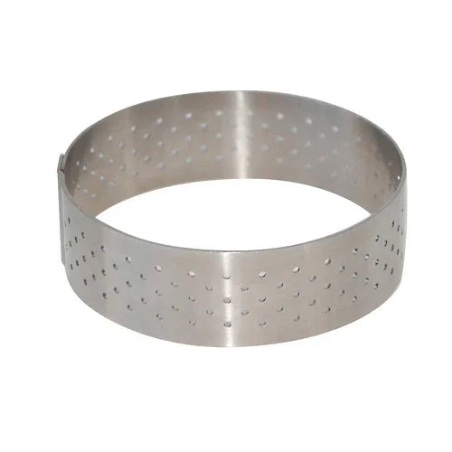 De Buyer-Browne 77309901 de Buyer Tart Ring, 2-1/5 in  x 4/5 in , round, perforated, dishwasher safe, sta