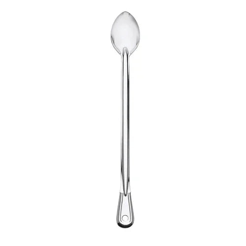 Browne 4781 Serving Spoon, 21 in L, solid, extra long reinforced handle, deep groove, 1.5 mm