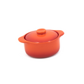 Front Of The House DBO134ORC23 Kilnr Ovenware Dish, 7 oz., 5-1/4 in  x 4 in  x 2 in , round, with lid, heat res