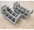 Eurodib CC00043 Lamber Dishwasher Cutlery Basket, 17-1/2 in  x 8-1/4 in  x 10-1/4 in H, 8 compar