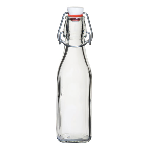 Tableware Solutions B14730 Swing Top Bottle, 8-1/2 oz., white top, glass, Creative Table