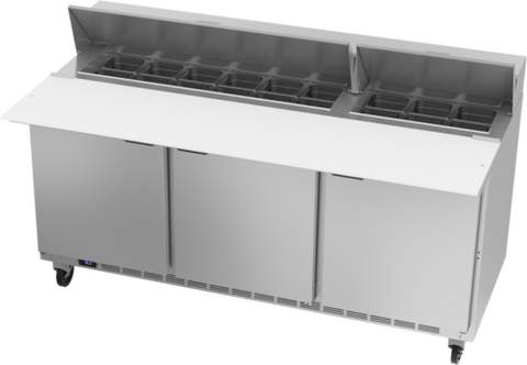 Beverage Air SPE72HC-18C Sandwich Top Refrigerated Counter, three-section, 72 in W, 20.02 cu. ft. capacit