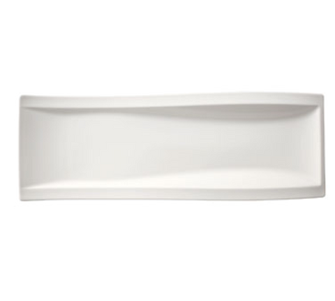Villeroy Boch 10-2525-2596 Plate, 16-1/2 in  x 6 in , rectangular, narrow rim, free form, dishwasher & micr