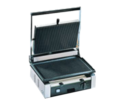 Sirman CORT-R-220 Eurodib Panini Grill, single, ribbed top & bottom, 14.5 in  x 10 in  seasoned ca