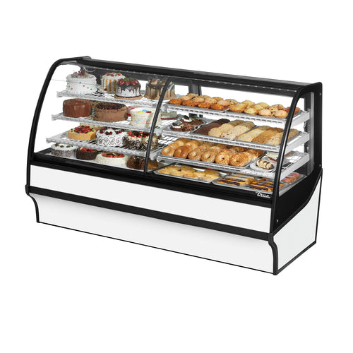 True TDM-DZ-77-GE/GE-S-W Display Merchandiser, dual zone (dry/refrigerated), 77-1/4 in W, self-contained