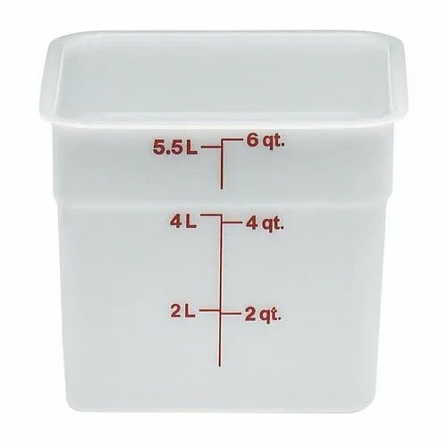 Cambro 6SFSP148 | CamSquarer Food Container | 6 qt. Red Polyethylene