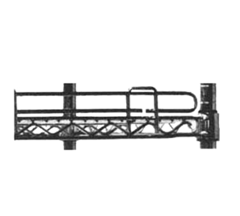 Metro L48N-1C  - Super Erectar Shelf Ledge, 48 in W x 1 in H, back, chrome