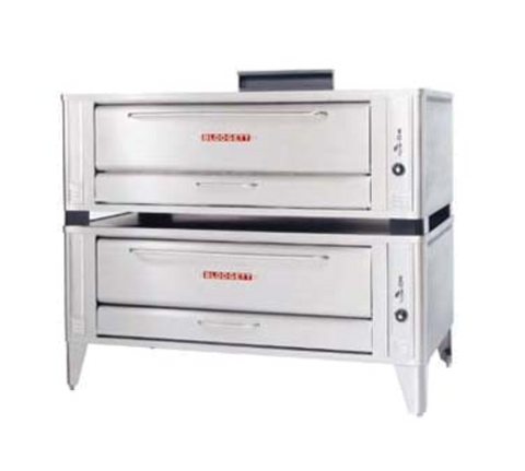 Blodgett 1060 DOUBLE Pizza Oven, deck-type, gas, 60 in W x 37 in D deck interior, (2) 10 in  high sec