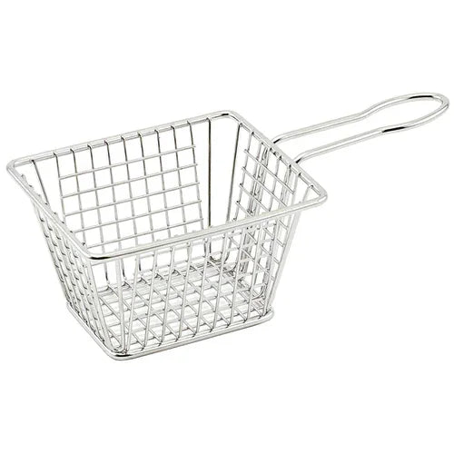 Winco FBM-544T | Mini Fry Basket | Rectangular Stainless Steel