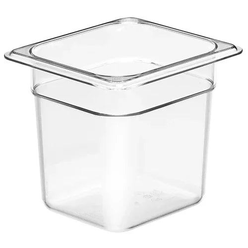 Cambro 66CW135 | Camwear Food Pan 2.4 qt 1/6 size NSF | Clear Polycarbonate