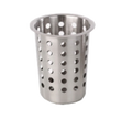 Browne 80110 Cutlery Cylinder, 3-3/4 in  dia. x 5-1/2 in H, perforated, stainless steel