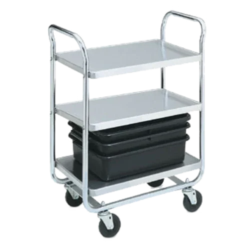 Vollrath 97166 | Utility Carts | Chrome Plated Tubular Steel with Stainless Steel Shelves