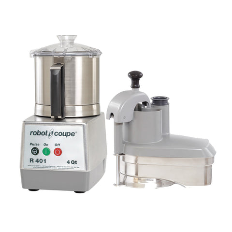 Robot Coupe R401 Combination Food Processor, 4.5 liter stainless steel bowl with handle, continuo