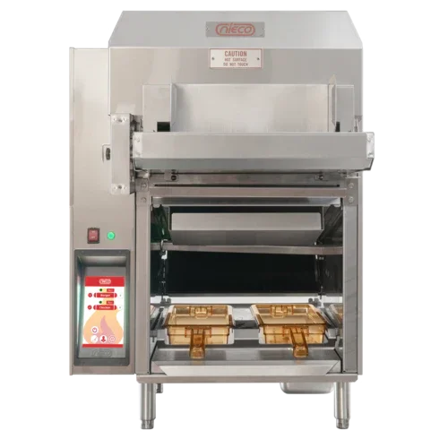 NIECO MV62-E Conveyor Broiler with 14-Inch Broiling Belt and Countertop Design