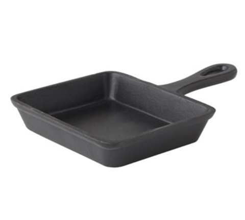 Tableware Solutions MH6102 Skillet, 6-7/10 oz., 5 in  x 4 in , rectangular, cast iron, Creative Table