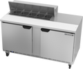 Beverage Air SPE60HC-10 Sandwich Top Refrigerated Counter, two-section, 60 in W, 16.02 cu. ft. capacity,