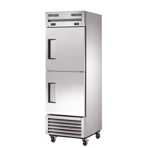 True T-23DT-HC Refrigerator/Freezer, reach-in, one-section, (2) stainless steel half doors, (3)