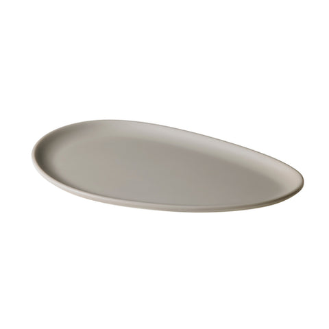 Tableware Solutions T8502 Tray, 10 in  x 6 in  x 1 in , oval, dishwasher safe, melamine, light grey, Leone