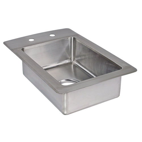 Tarrison TA-DI14-KIT Drop-In Sink, 1-compartment, 13 in W x 20 in D x 5 in H overall size, (1) 10 in