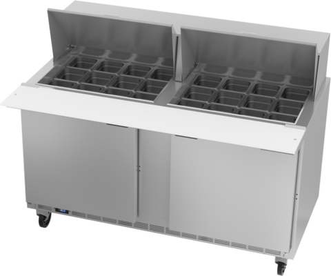 Beverage Air SPE60HC-24M Mega Top Refrigerated Counter, two-section, 60 in W, 16.02 cu. ft. capacity, (2)