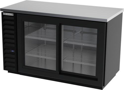 Beverage Air BB58HC-1-GS-B Refrigerated Back Bar Storage Cabinet, two-section, 59 in W, 37-1/4 in  H, 21.86