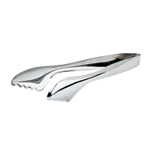 Browne 57567 Eclipse Tongs, 9 in , offset, 18/8 stainless steel, mirror finish