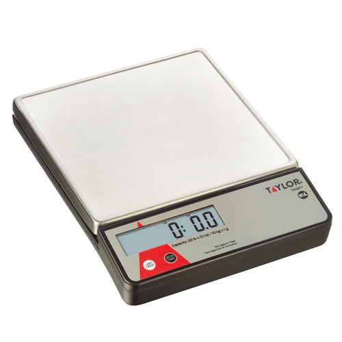 Taylor TE22FT Portion Control Scale, digital, 22 lb x .1 oz./10 kg x 1 g capacity, 0.9 in  LCD