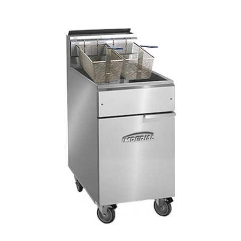 Imperial IFS-75-OP Fryer, gas, floor model, 75 lb. capacity, open pot, snap action thermostat, incl
