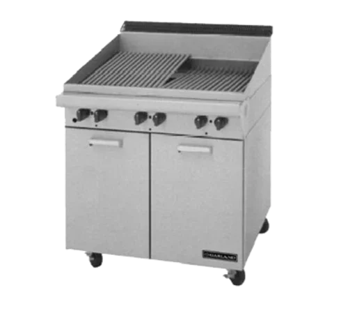 Garland M34B Gas Charbroiler with Briquettes and Flat/Tilt Features