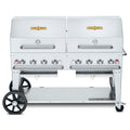 Crown Verity CV-MCB-60RDP-NG Mobile Outdoor Charbroiler, Natural gas, 58 in  x 21 in  grill area, 8 burners,
