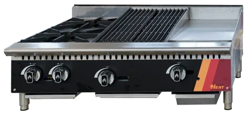EFI HCT36-12HP-CH-GMP | Versa Heat | Combination Cooktop LP Gas 36 in