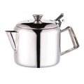Browne 515000 Teapot, 12 oz., 4 in  x 4 in , economy, includes strainer, stainless steel, mirr