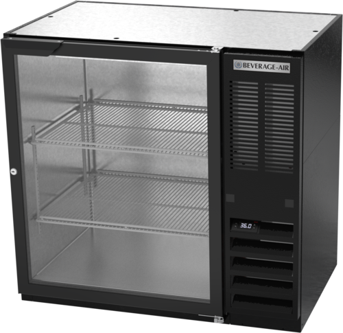 Beverage Air BB36HC-1-G-B Refrigerated Back Bar Storage Cabinet, one-section, 36 in W, 34 in  H, 8.36 cu.