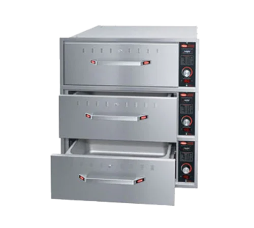 Hatco HDW-3BN Warming Drawer Unit with Three Drawers and Standard 6 Inch Depth