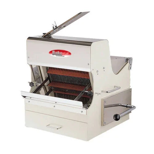 BAKEMAX BMSS001 countertop bread slicer for 15-inch loaves and 6-inch width