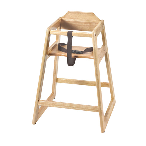 Browne 80973 High Chair, 27-3/10 in H, wide stance, restraint belt, stain resistant, wood, na