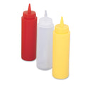 Browne 2101 Squeeze Bottle, 12 oz., ketchup, no drip tip, polyethylene, red