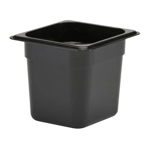 Cambro 66CW110 | Camwearr Food Pan 2.4 qt 1/6 size NSF Black
