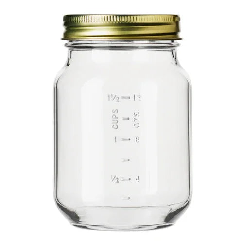 Libbey 92455 Mason Jar, 16 oz., includes capacity lines, one side in ml, other side in ounces