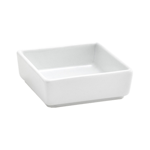 Front Of The House DSD028WHP24 Modr Ramekin, 2-1/2 oz., 2-1/2 in  x 2-1/2 in  x 3/4 in , square, porcelain