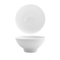 Front Of The House DBO006WHP23 Spiralr Bowl, 11 oz., 5 in  dia. x 2-1/2 in , round, footed, porcelain, white