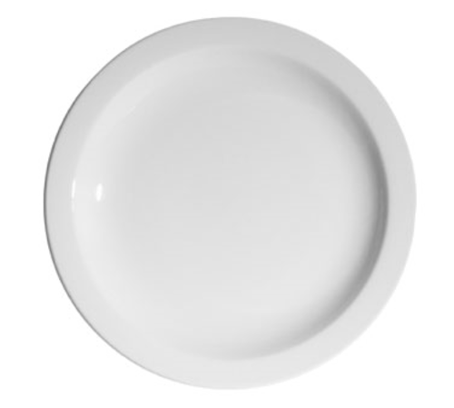 Continental 50CCPWD001 Blanco Plate, 9-4/5 in  dia., round, narrow rim, scratch resistant, oven & micro